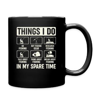 Pêcheur récréatif drôle de conception de pêche humour de pêcheur - Mug uni - noir - Droite