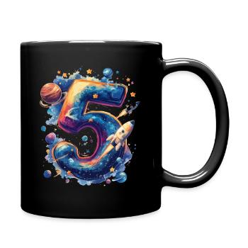 Espace 5e anniversaire - Mug uni - noir - Droite