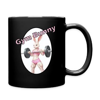 Gym Bunny - Tasse einfarbig - Schwarz - Rechts