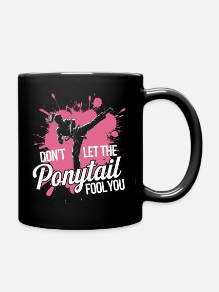 Karate with Determination - Full Colour Mug - black