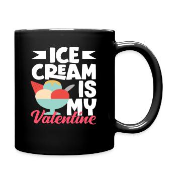 Amateur de glaces ma Saint-Valentin - Mug uni - noir - Droite