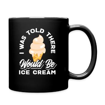 Amateur de crème glacée Je dirais crème glacée - Mug uni - noir - Droite