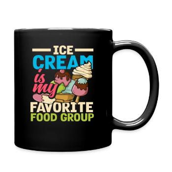 La crème glacée est ma saveur préférée - Mug uni - noir - Droite