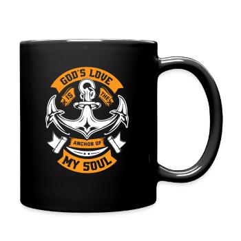 God’s love is the anchor of my soul. - Full Colour Mug - black - Right