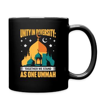 L’unité dans la diversité : Ensemble, nous formons une seule Ummah - Mug uni - noir - Droite
