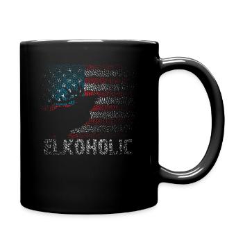 Elk Hunting Elkaholic Hunters - Full Colour Mug - black - Right
