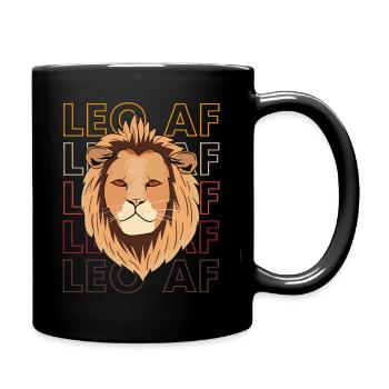 Leo AF - Cadeau du zodiaque Lion - Mug uni - noir - Droite