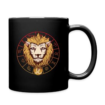 Lion - Lion horoscope - Full Colour Mug - black - Right