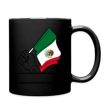 Drapeau Mexique poing transparent - Mug uni - noir - Droite