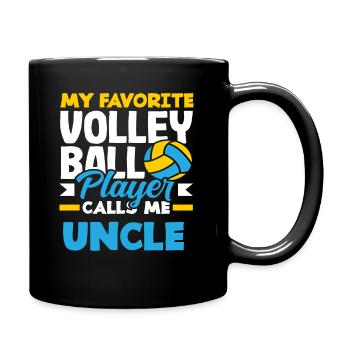 Mein Lieblings Volleyballspieler Nenn Mich Onkel - Tasse einfarbig - Schwarz - Rechts