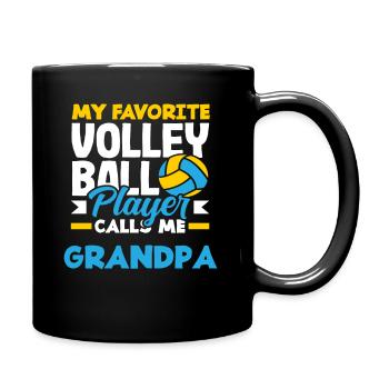 Mein Lieblings-Volleyballspieler Nennt Mich Opa - Tasse einfarbig - Schwarz - Rechts
