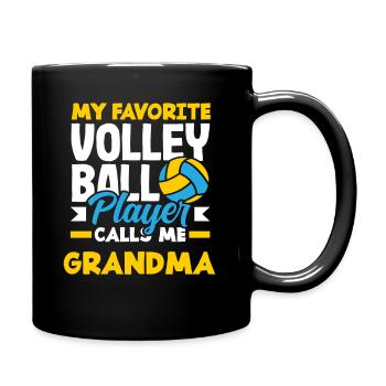 My favorite volleyball player takes granny - Full Colour Mug - black - Right