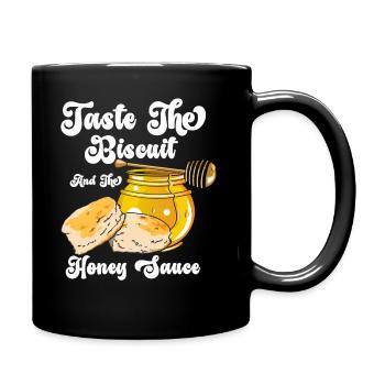 Schmecke den Keks Schmecke die Güte - Tasse einfarbig - Schwarz - Rechts