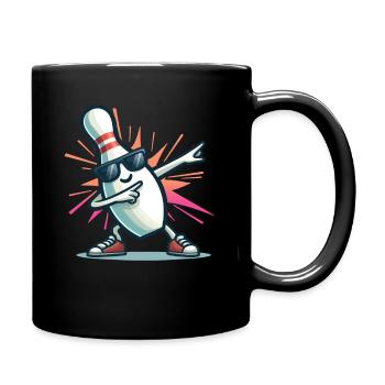 Bowling Pin Dabbing Sunglasses Bowler Player - Tasse einfarbig - Schwarz - Rechts