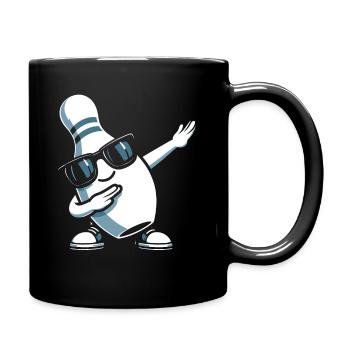 Bowling Pin Dabbing Sunglasses Bowler Player - Tasse einfarbig - Schwarz - Rechts