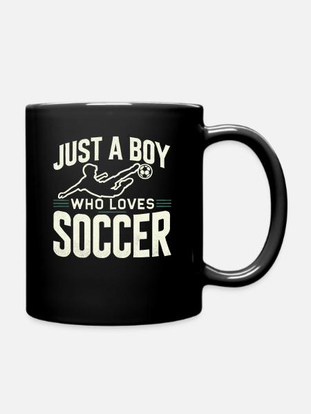 Fußball Fußballer, Fussballspieler Junge - Tasse einfarbig - Schwarz