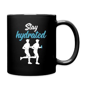 Stay Hydrated - Drink Your Water - Full Colour Mug - black - Right