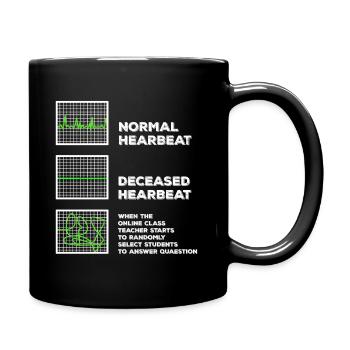 Student Studium Herzschlag schule - Tasse einfarbig - Schwarz - Rechts