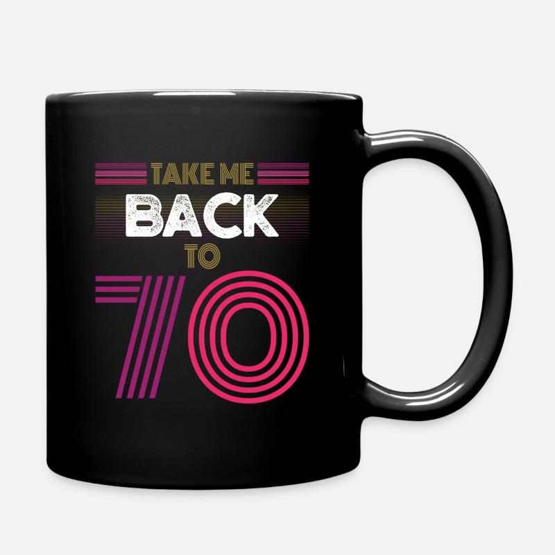 Retro 70s - Full Colour Mug - black