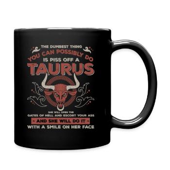 Taurus Taurus Zodiac Sign - Full Colour Mug - black - Right