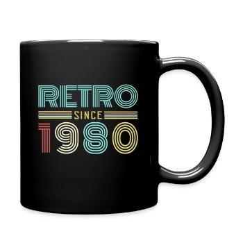 depuis 1980 - Mug uni - noir - Droite