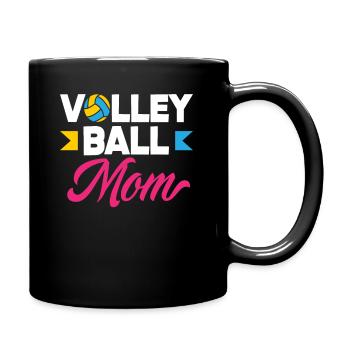 Volleyball Mama Stolz Und Leidenschaft - Tasse einfarbig - Schwarz - Rechts