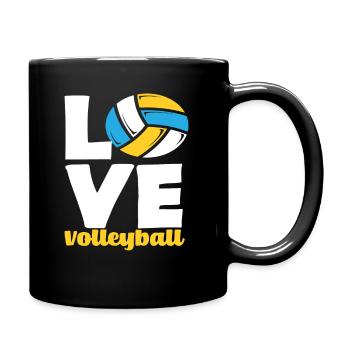 Love volleyball pure passion - Full Colour Mug - black - Right