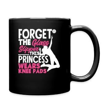 This princess plays volleyball - Full Colour Mug - black - Right