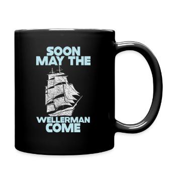 marin meme bateau pirate navigation océanique - Mug uni - noir - Droite