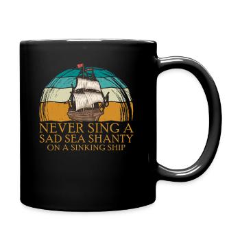 marin meme bateau pirate navigation océanique - Mug uni - noir - Droite