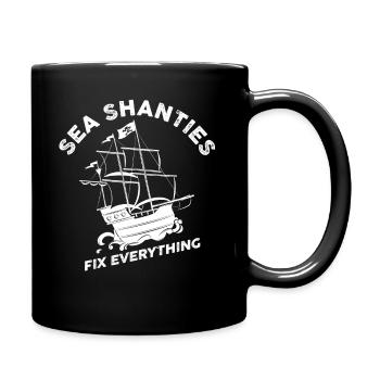 Matrose Meme Piratenschiff Ozean Segeln - Tasse einfarbig - Schwarz - Rechts