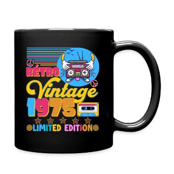 rétro vintage 1975 - Mug uni - noir - Droite