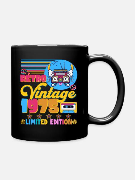 rétro vintage 1975 - Mug uni - noir