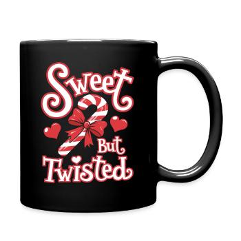 Candy Cane Sweet But Twisted Funny Christmas Xmas - Tasse einfarbig - Schwarz - Rechts