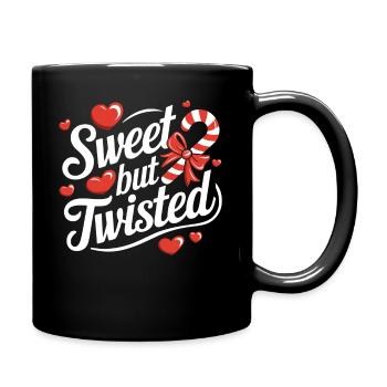 Candy Cane Sweet But Twisted Funny Christmas Xmas - Tasse einfarbig - Schwarz - Rechts