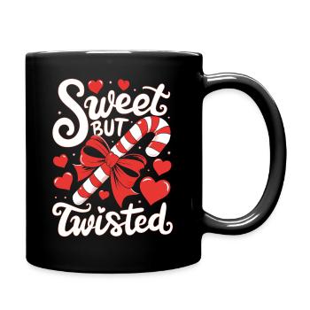 Candy Cane Sweet But Twisted Funny Christmas Xmas - Tasse einfarbig - Schwarz - Rechts