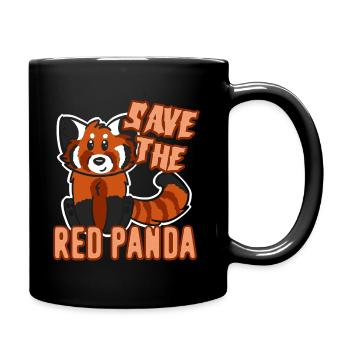 Red Panda Save The Red Panda - Full Colour Mug - black - Right
