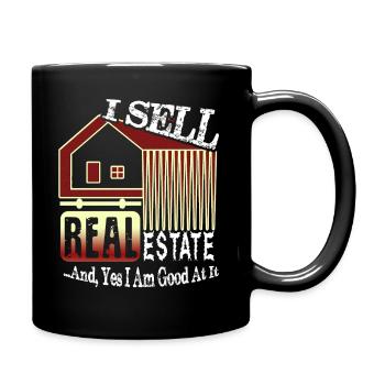 Real Estate Agent I Sell Real Estate - Full Colour Mug - black - Right