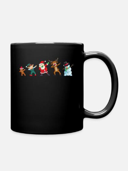Christmas Dabbing Dab Santa Gingerbread Elf Moose - Tasse einfarbig - Schwarz