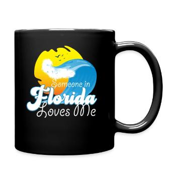 Someone In Florida Loves Me - Full Colour Mug - black - Right