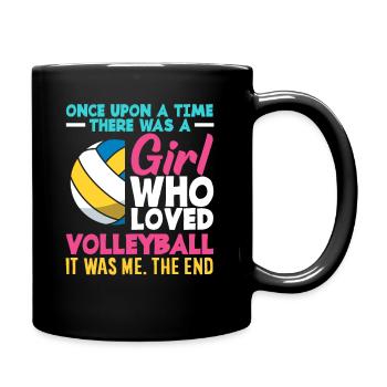 Girl Loved Volleyball It Was Me - Full Colour Mug - black - Right