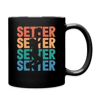 Volleyball Setter Silhouette Art - Mug uni - noir - Droite