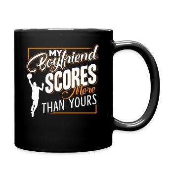 Basketball My Basketball Boyfriend Scores - Full Colour Mug - black - Right