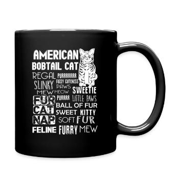 Funny Facts About American Bobtail Cat - Full Colour Mug - black - Right