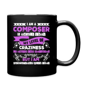 Composer I am A Composer - Full Colour Mug - black - Right