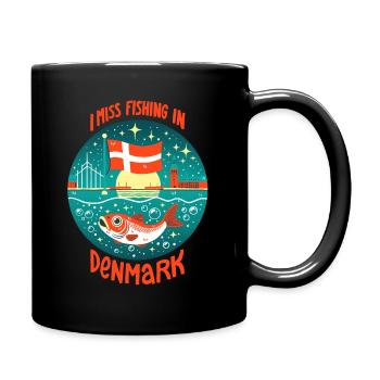 Angeln in Dänemark - Tasse einfarbig - Schwarz - Rechts