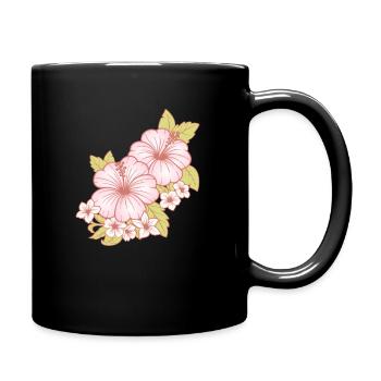 Hawaii Hawaiianisches Mädchen Hibiskusblüte - Tasse einfarbig - Schwarz - Rechts