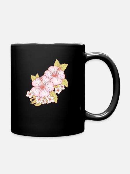 Hawaii Hawaiianisches Mädchen Hibiskusblüte - Tasse einfarbig - Schwarz
