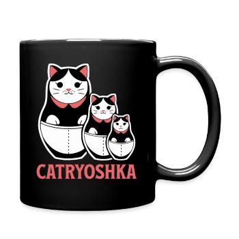 Drôle Catryoshka matriochka belle russe - Mug uni - noir - Droite