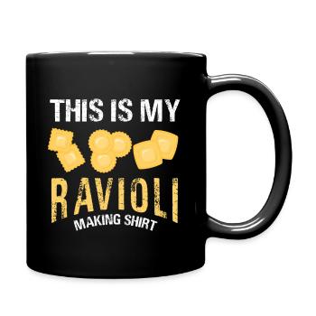 C’est mon motif de raviolis - Mug uni - noir - Droite